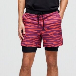 Stance Flux Liner 5" Athletic Shorts Men’s Small NEW Purple Red FreshTek Running